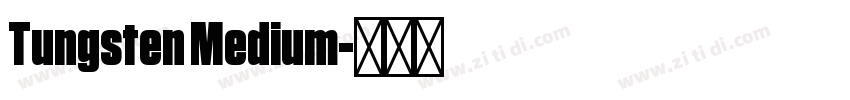Tungsten Medium字体转换